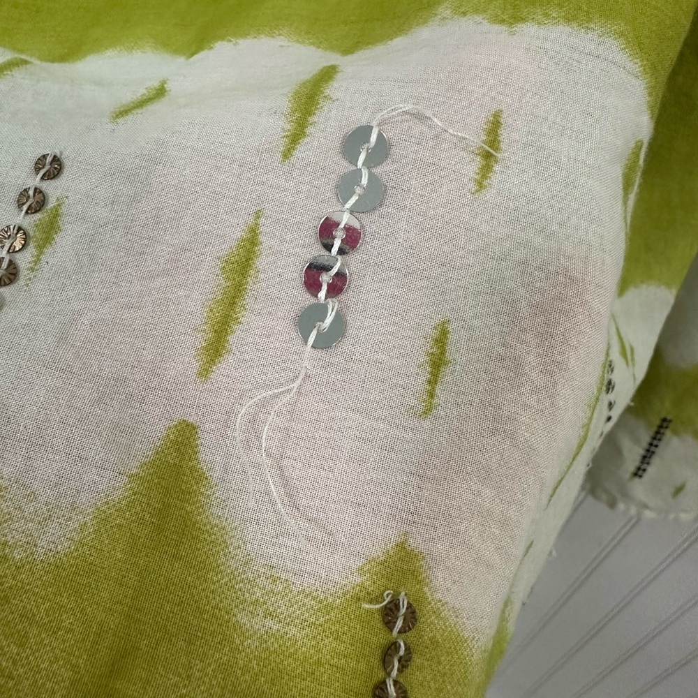Style & Co 0X Coconut Girl Y2K Green Boho Tie Dye Cotton Tropical Maxi Skirt - Picture 6 of 14